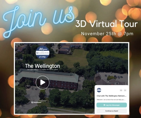 The Wellington Retirement Residents offers clients to experience their community Virtually!